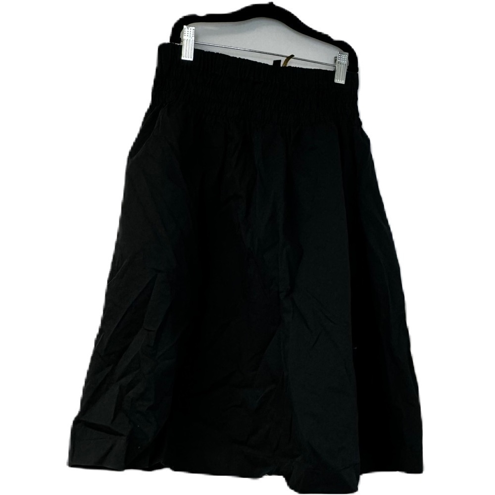 Donna Karen New York sz 4 skirt black elastic casual circle classic fun work